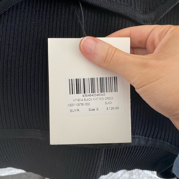 Athena Black Midi knit dress - size S - Picture 3 of 3